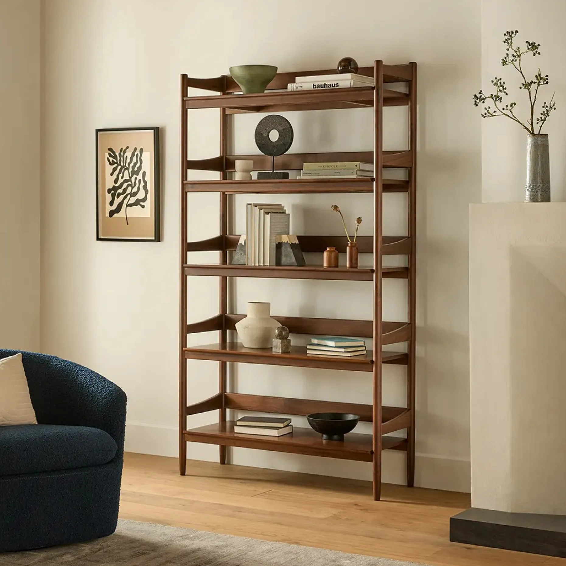 Cotu 43" Bookcase - Walnut