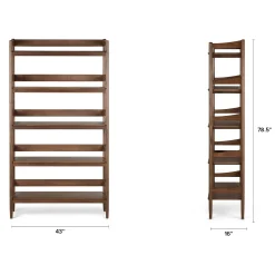 Cotu 43" Bookcase - Walnut