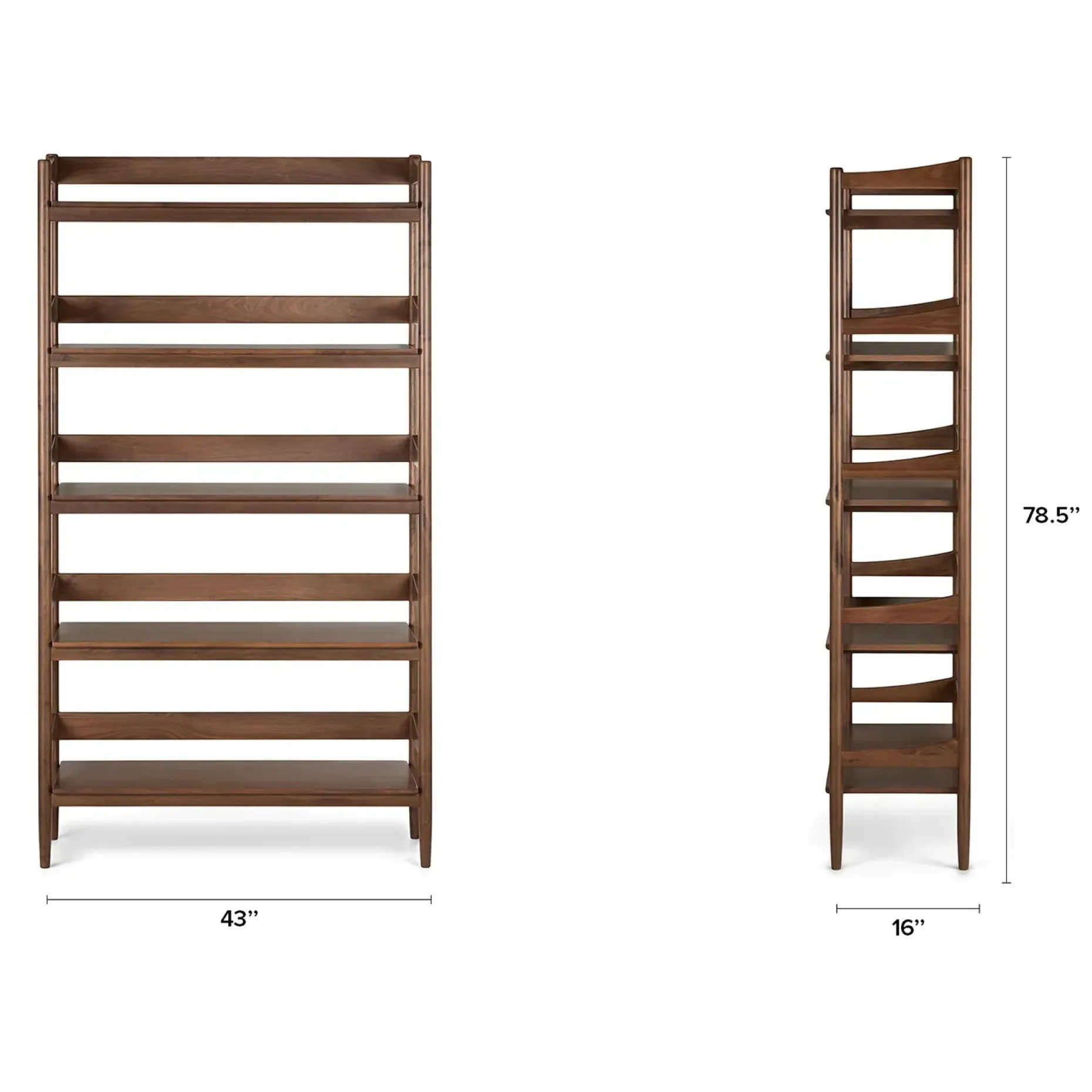 Cotu 43" Bookcase - Walnut