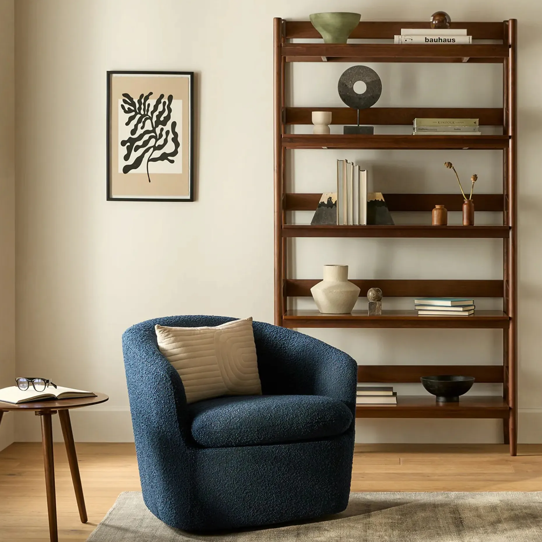 Cotu 43" Bookcase - Walnut