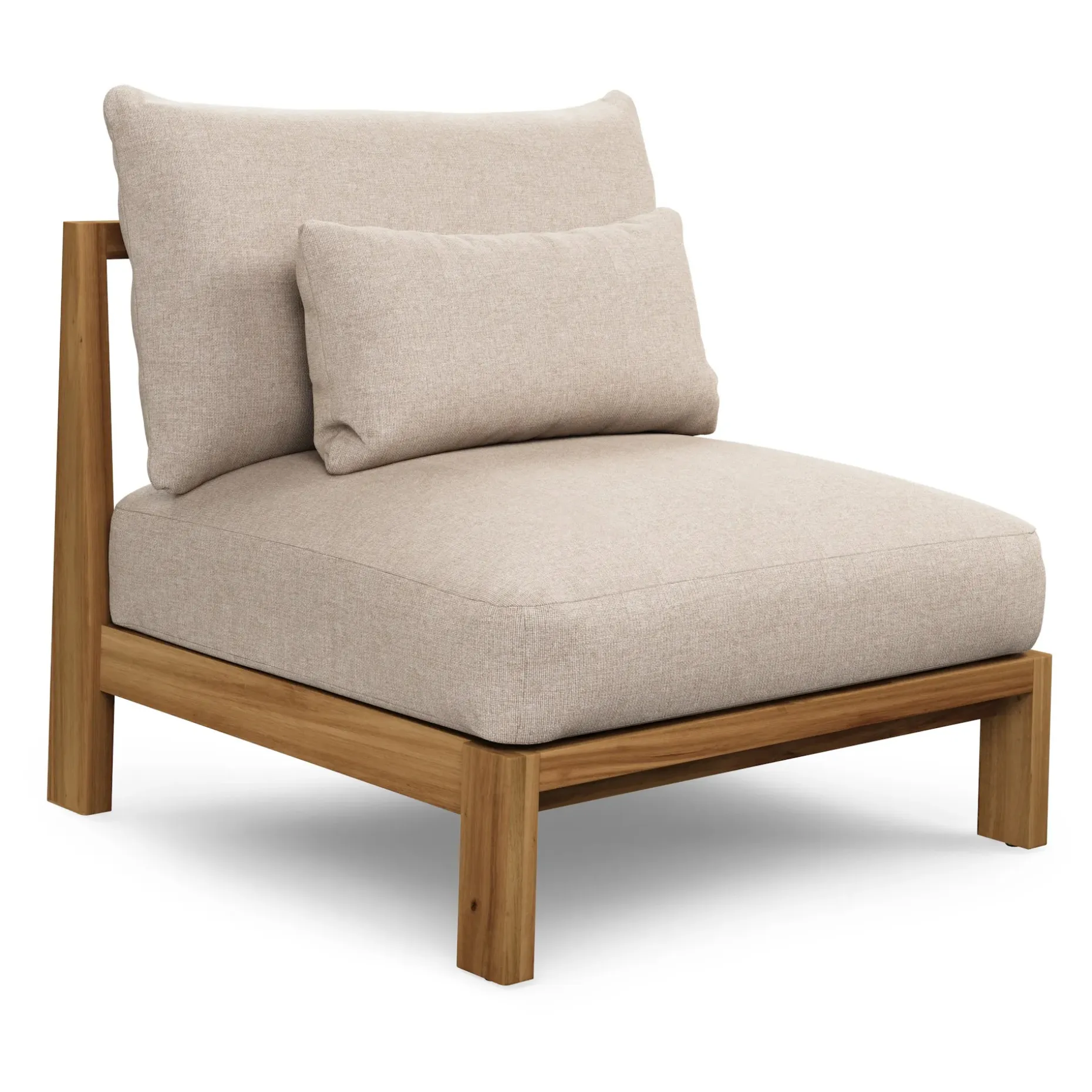 Cove 34.25" Outdoor Armless Chair Module - Basket Beige