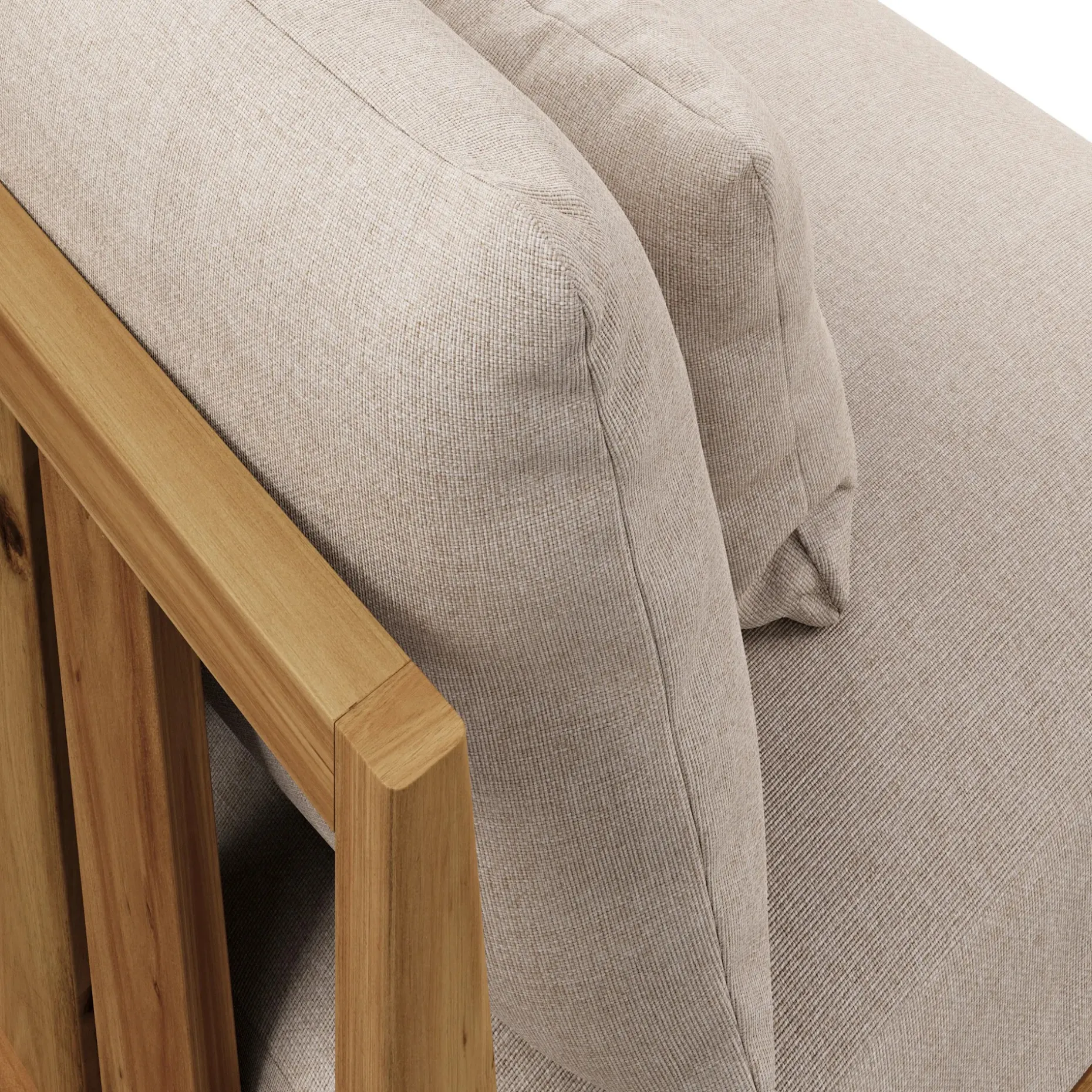 Cove 34.25" Outdoor Armless Chair Module - Basket Beige