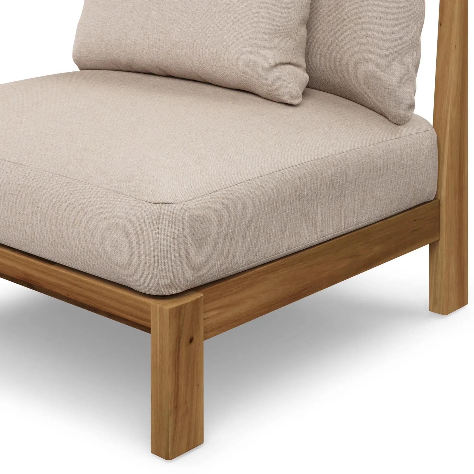 Cove 34.25" Outdoor Armless Chair Module - Basket Beige