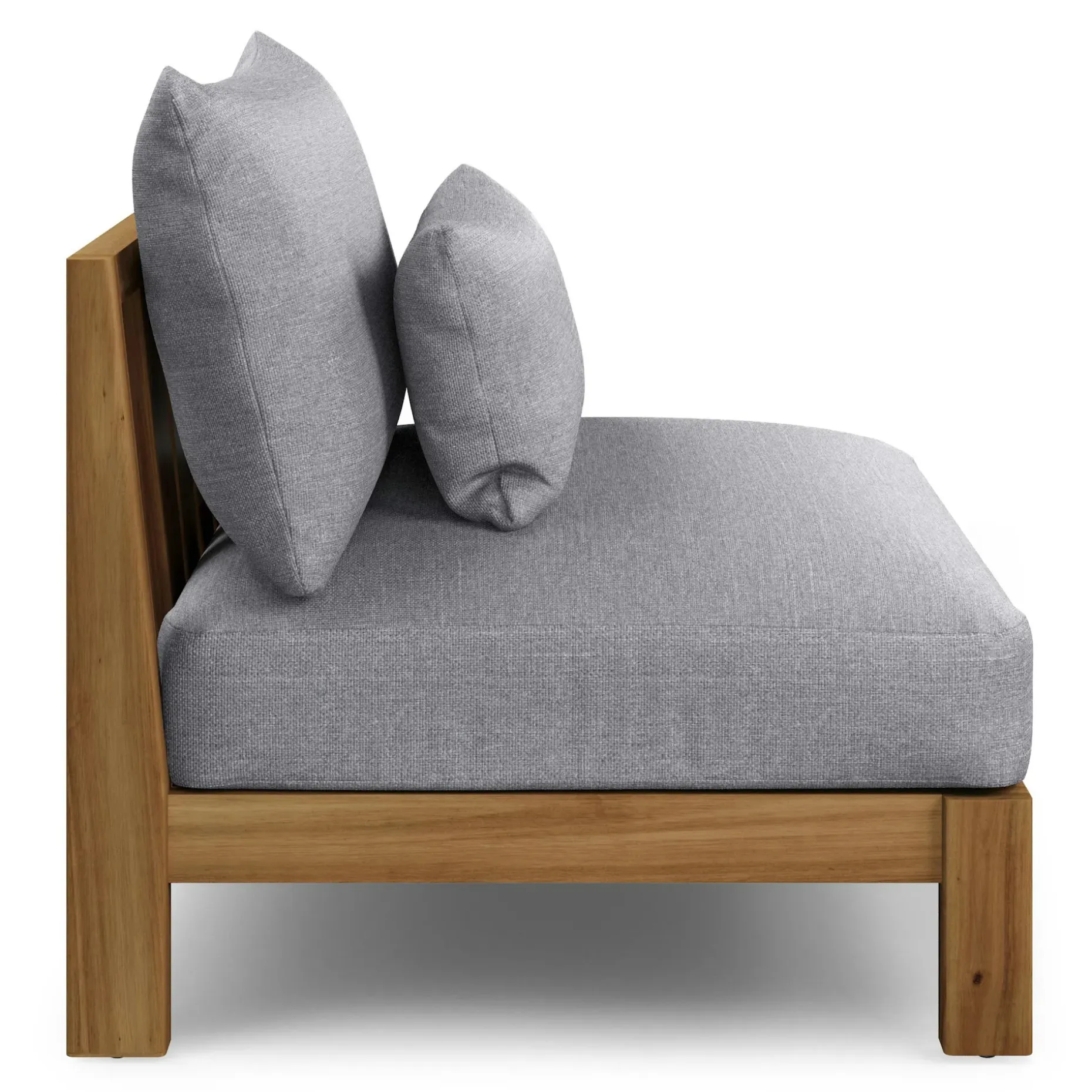 Cove 34.25" Outdoor Armless Chair Module - Basket Gray