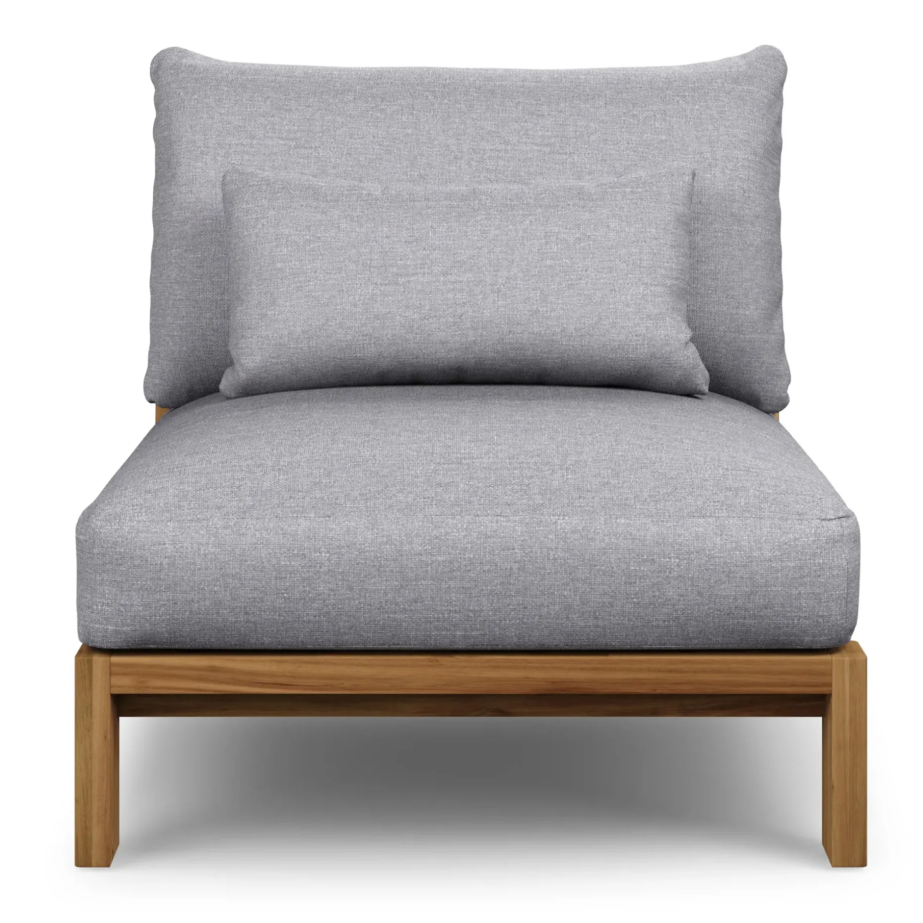 Cove 34.25" Outdoor Armless Chair Module - Basket Gray