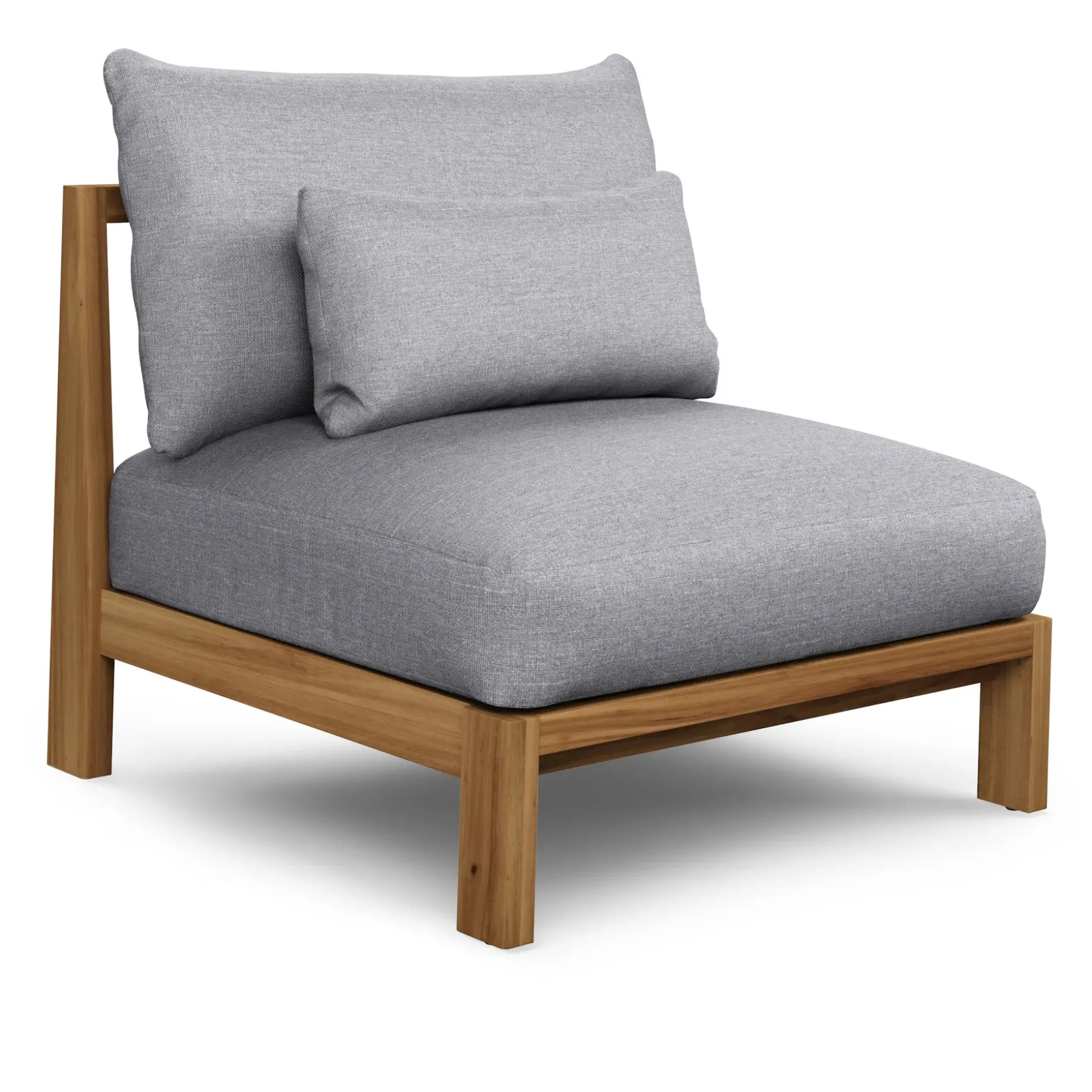 Cove 34.25" Outdoor Armless Chair Module - Basket Gray