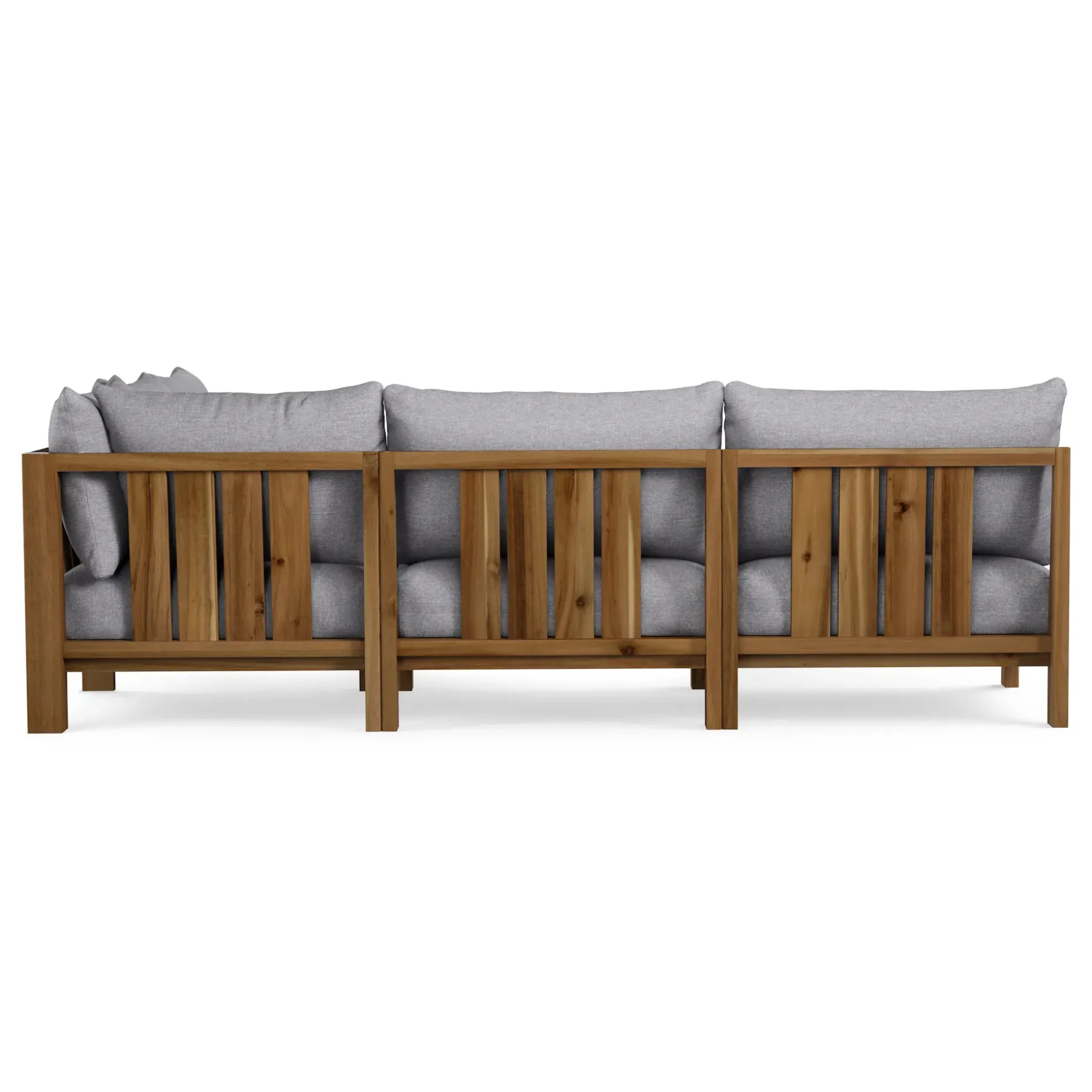 Cove 102.75" Outdoor Armless Modular Sectional - Basket Gray