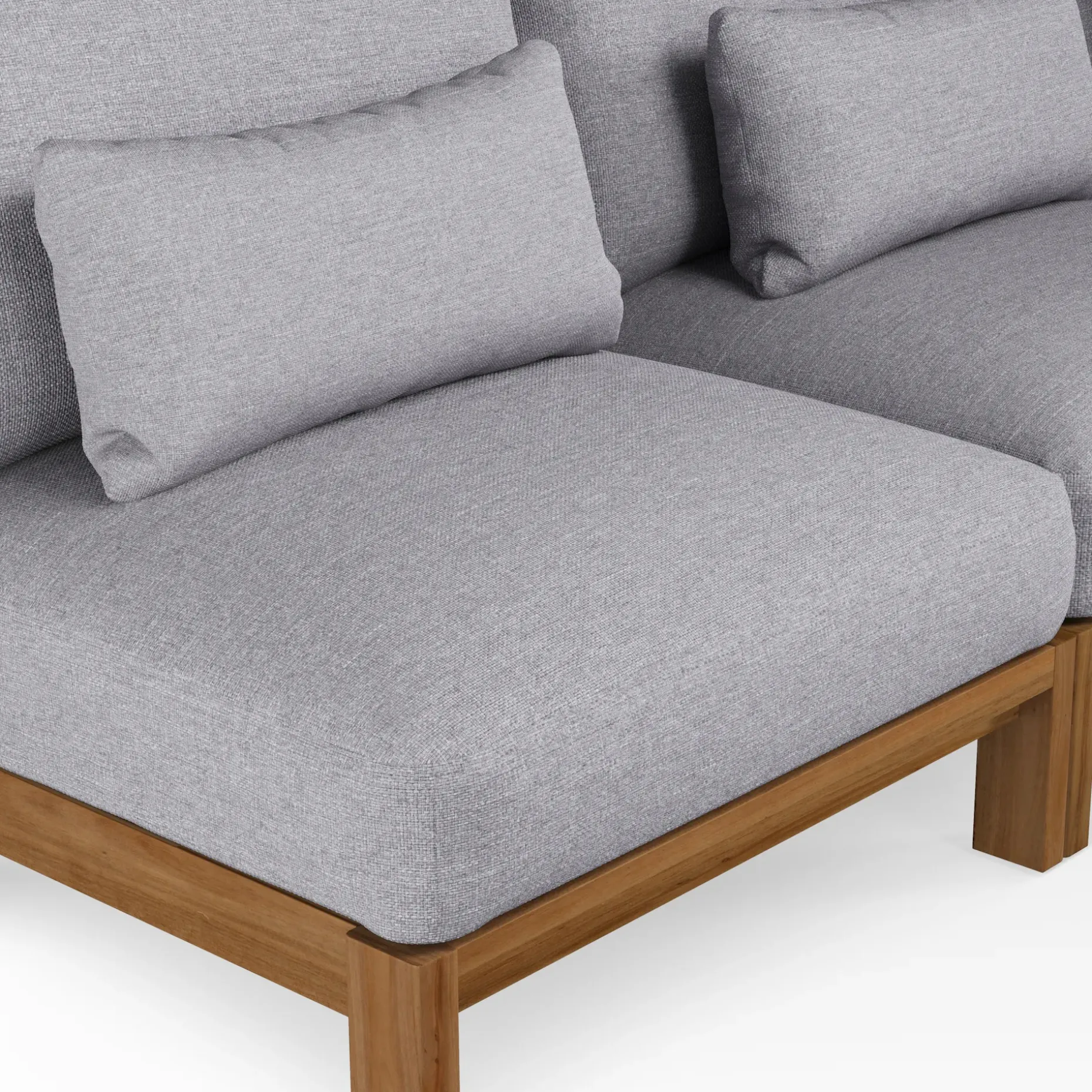 Cove 102.75" Outdoor Armless Modular Sectional - Basket Gray