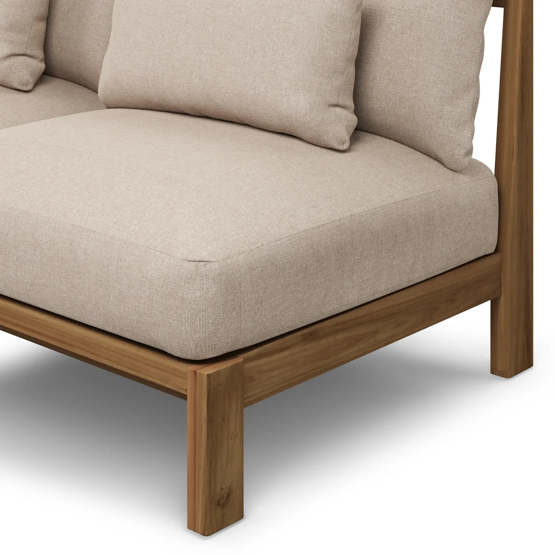 Cove 68.5" Outdoor Armless Modular Loveseat - Basket Beige