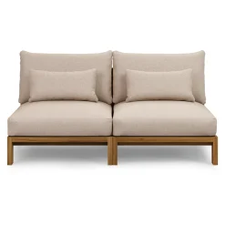 Cove 68.5" Outdoor Armless Modular Loveseat - Basket Beige
