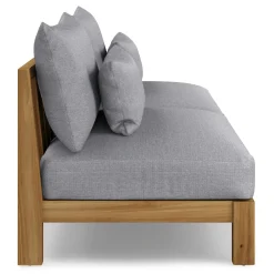 Cove 68.5" Outdoor Armless Modular Loveseat - Basket Gray