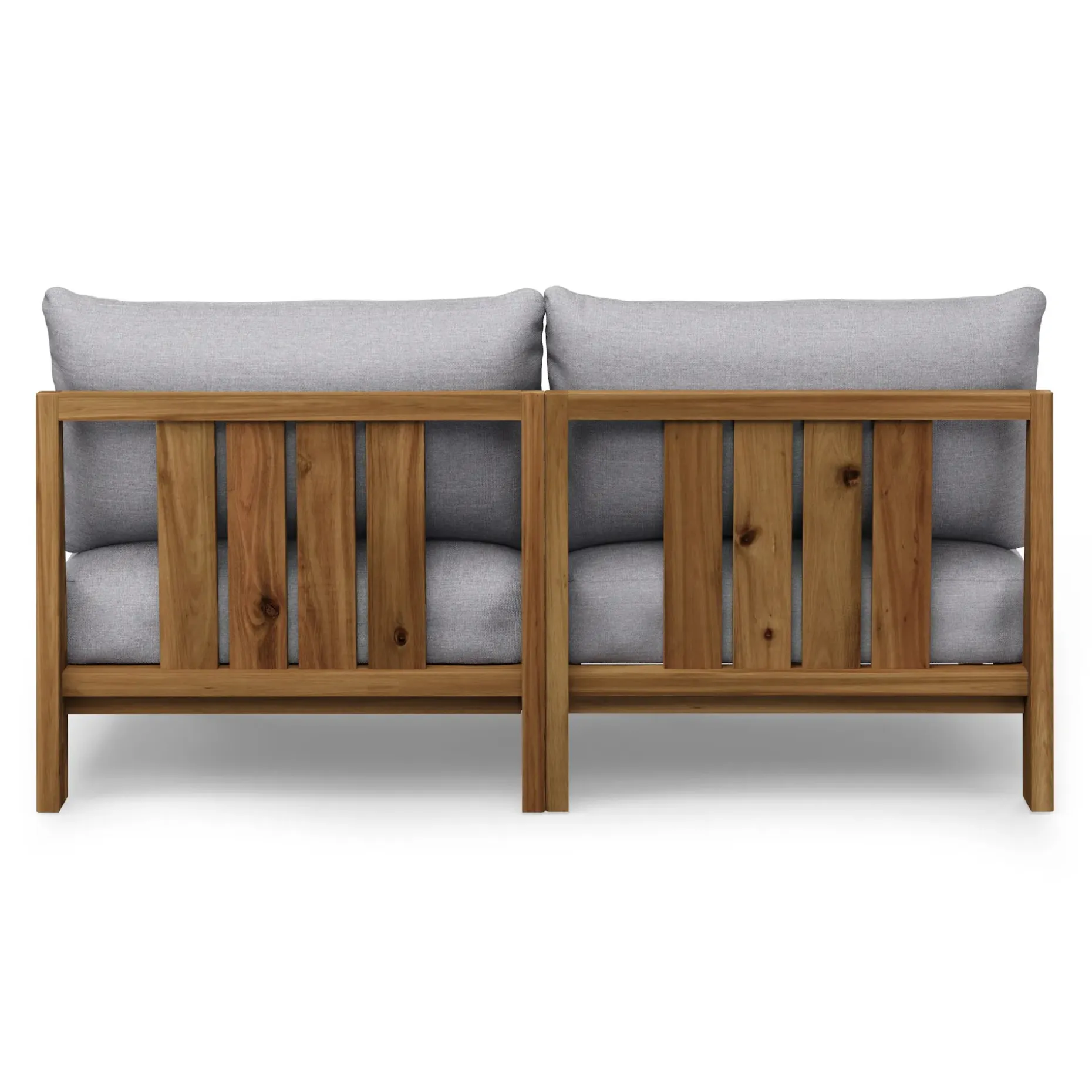 Cove 68.5" Outdoor Armless Modular Loveseat - Basket Gray