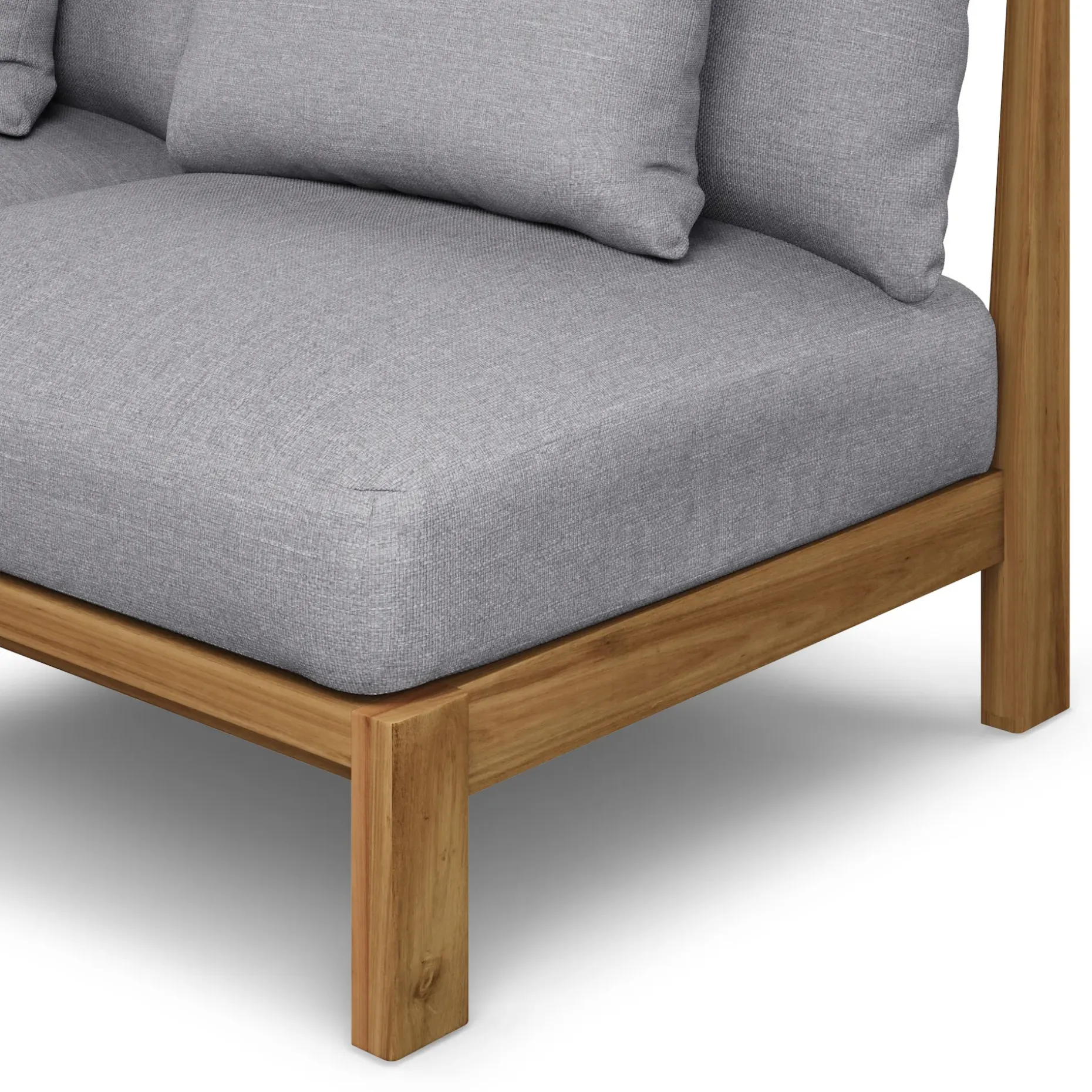 Cove 68.5" Outdoor Armless Modular Loveseat - Basket Gray