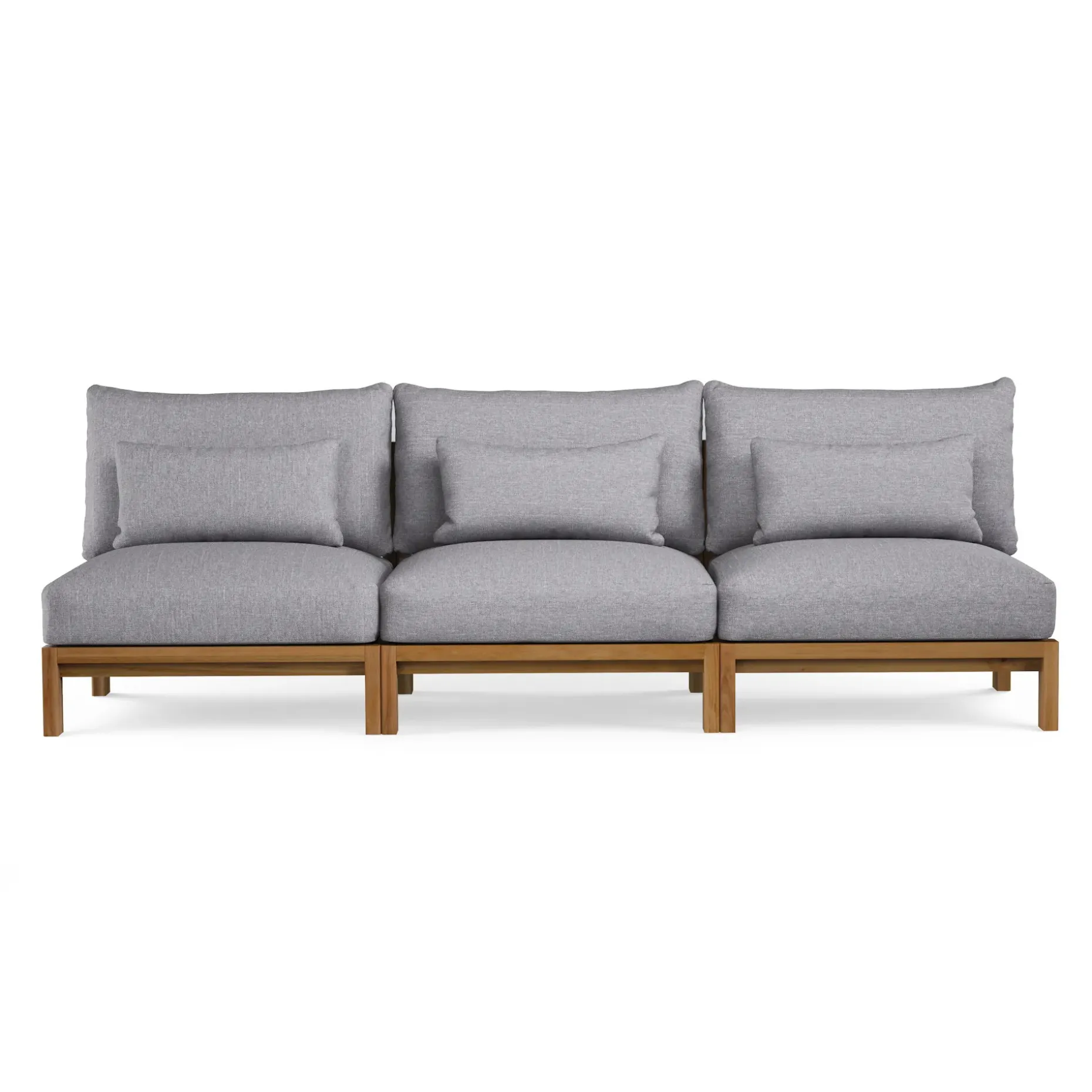 Cove 102.75" Outdoor Armless Modular Sofa - Basket Gray