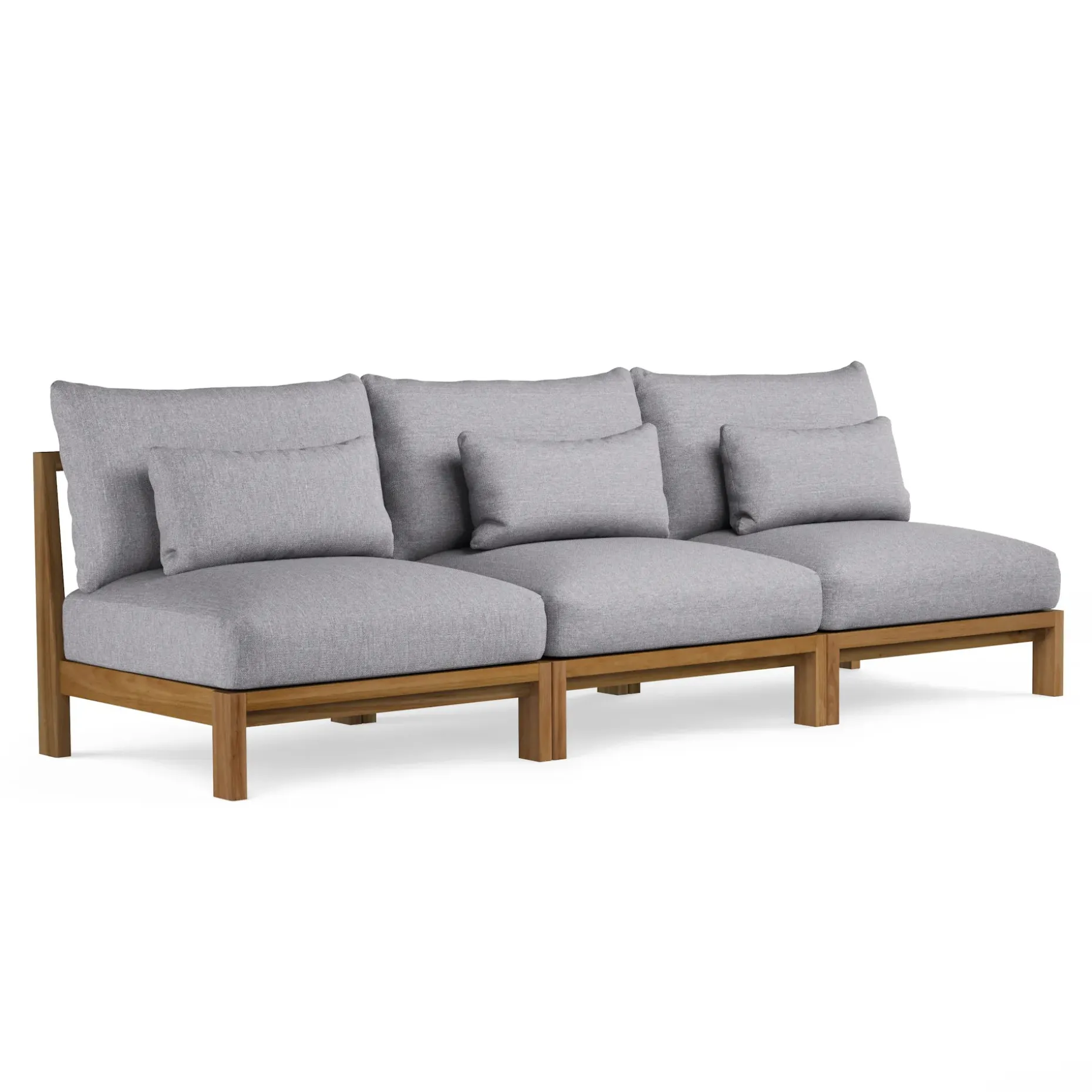 Cove 102.75" Outdoor Armless Modular Sofa - Basket Gray