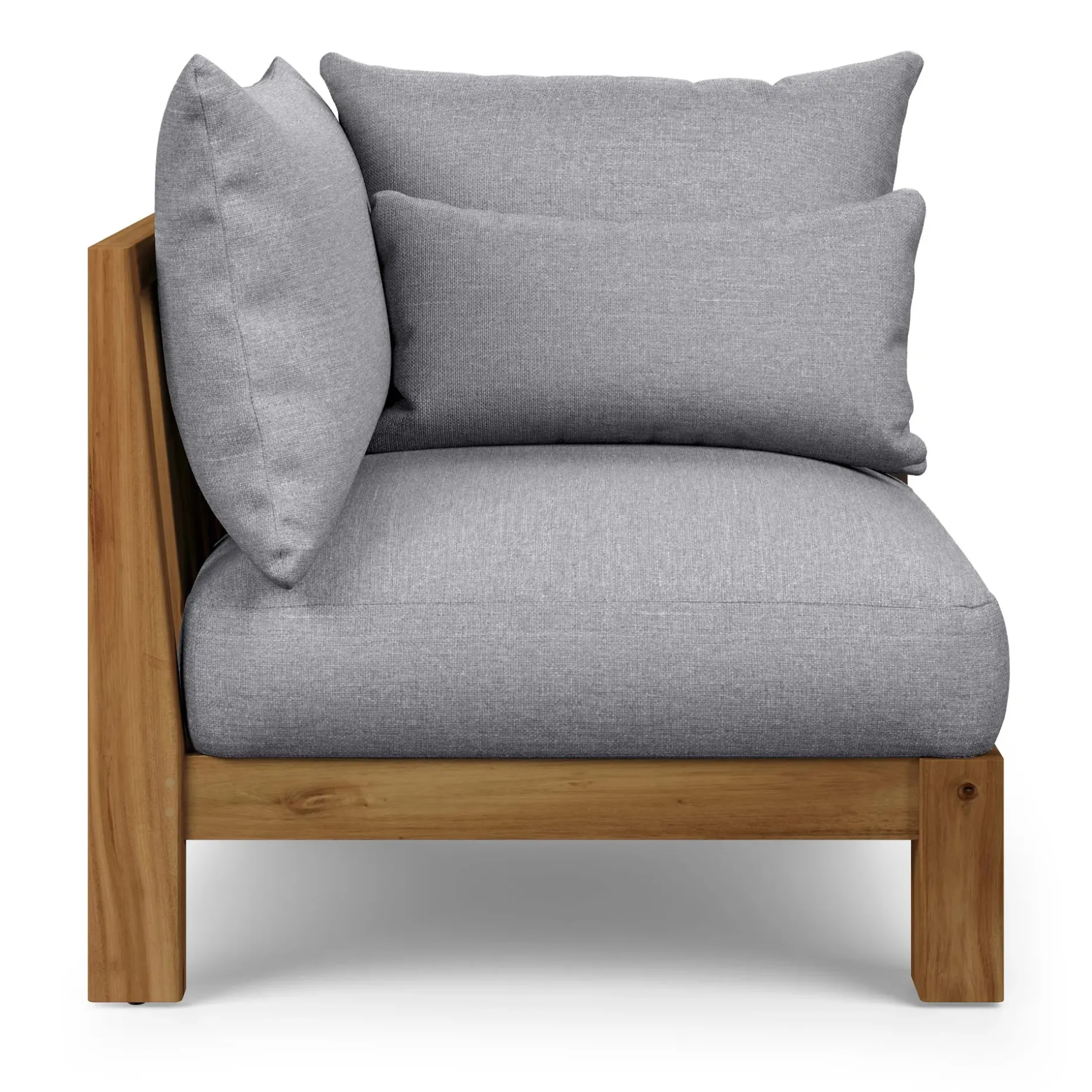 Cove 34.25" Outdoor Corner Chair Module - Basket Gray