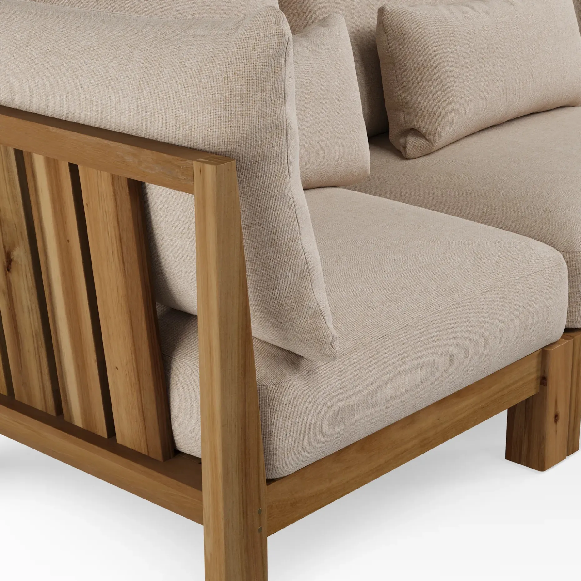 Cove 68.5" Outdoor Modular Loveseat - Basket Beige