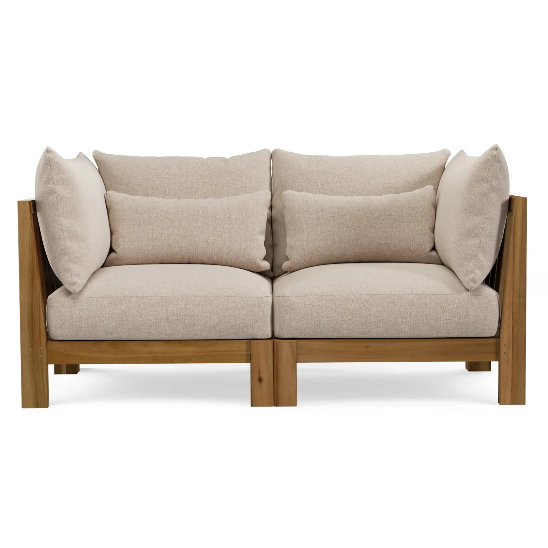 Cove 68.5" Outdoor Modular Loveseat - Basket Beige