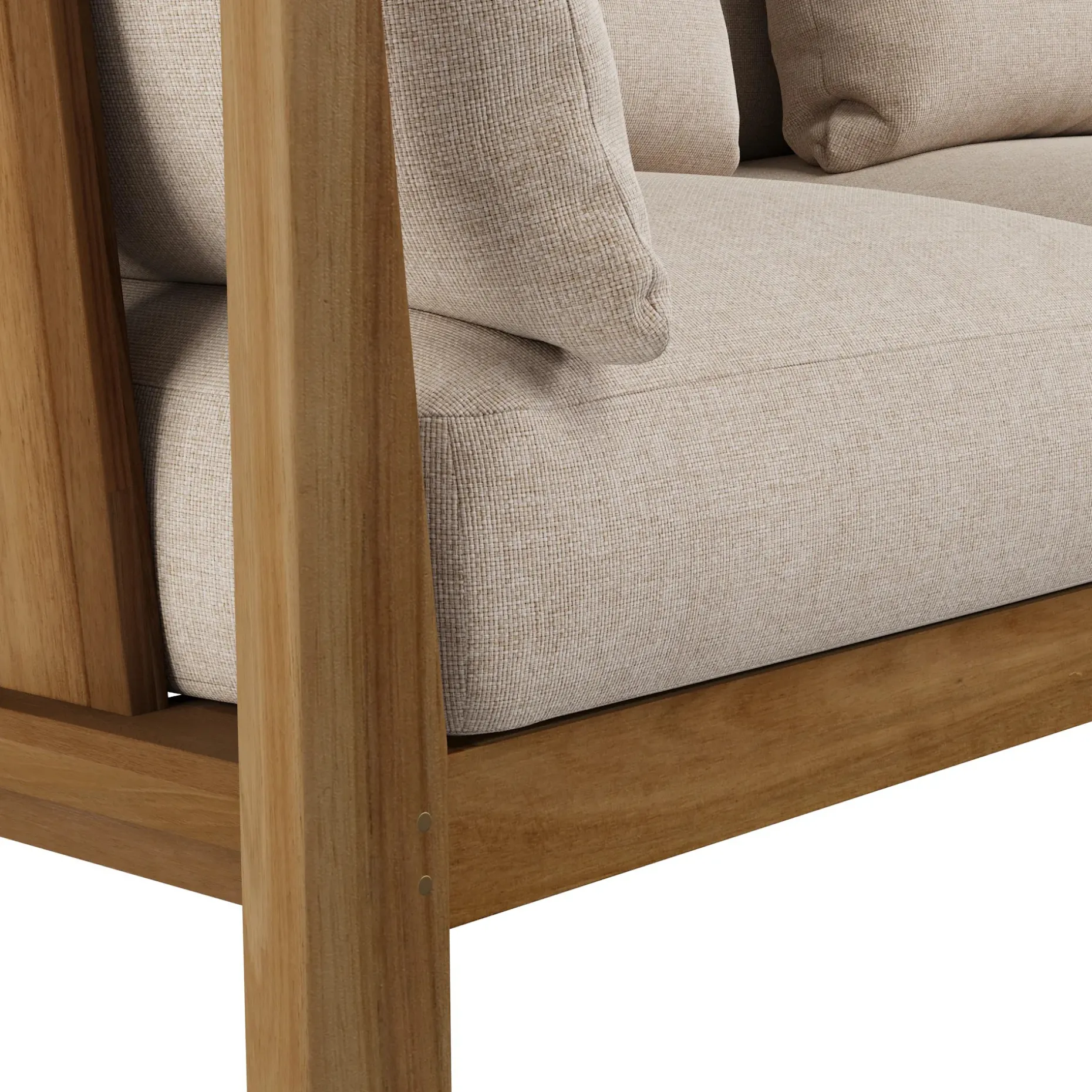 Cove 68.5" Outdoor Modular Loveseat - Basket Beige