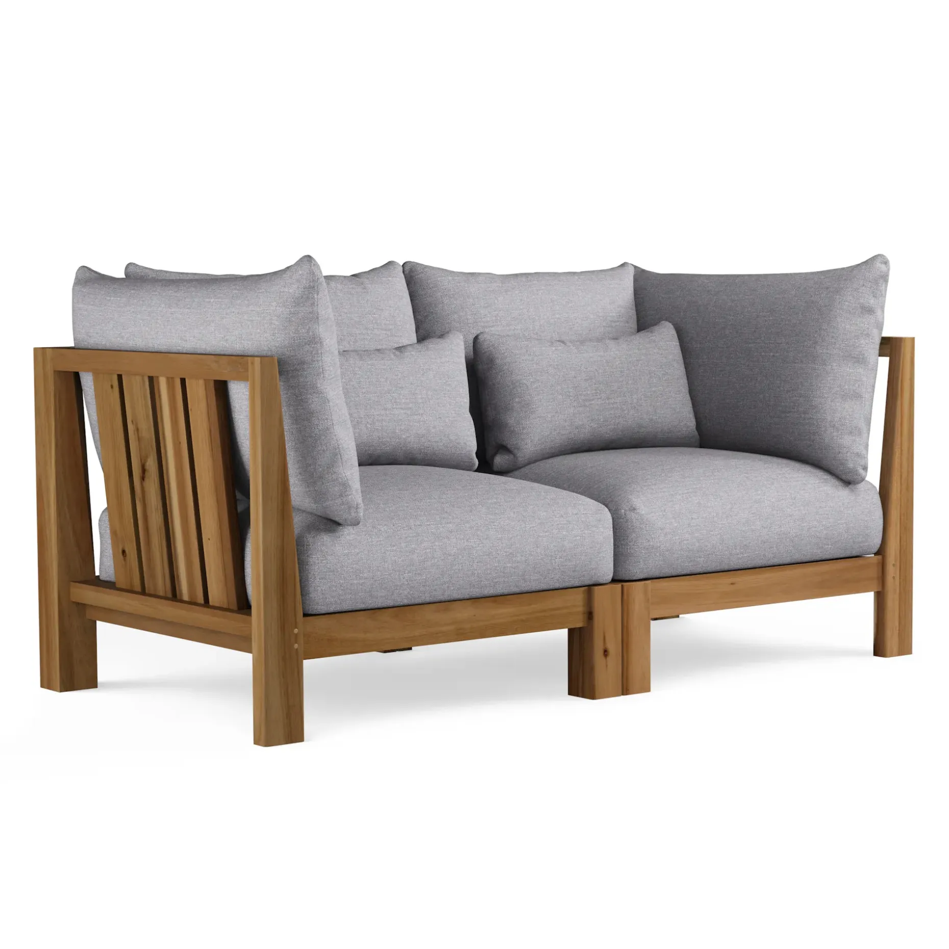 Cove 68.5" Outdoor Modular Loveseat - Basket Gray