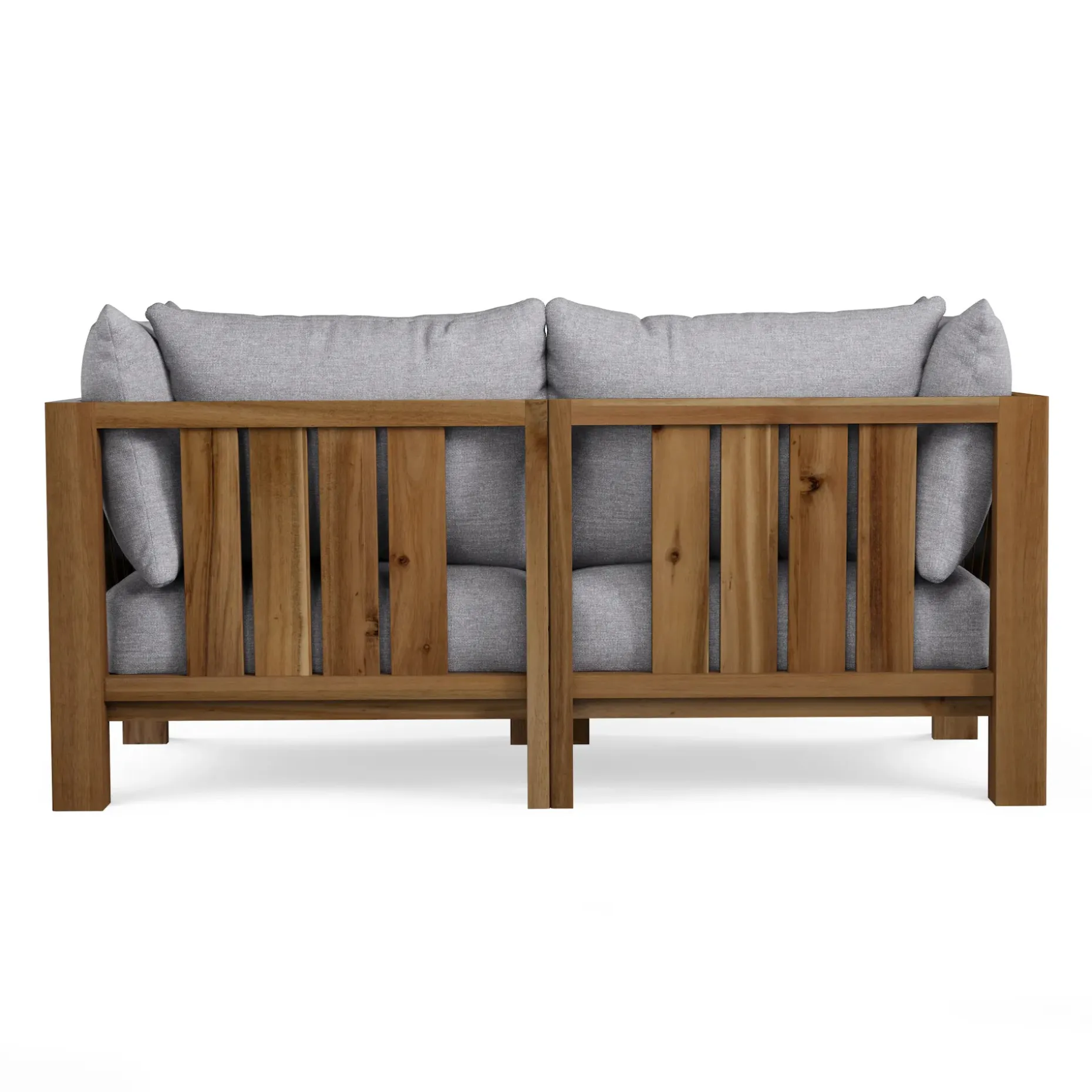 Cove 68.5" Outdoor Modular Loveseat - Basket Gray