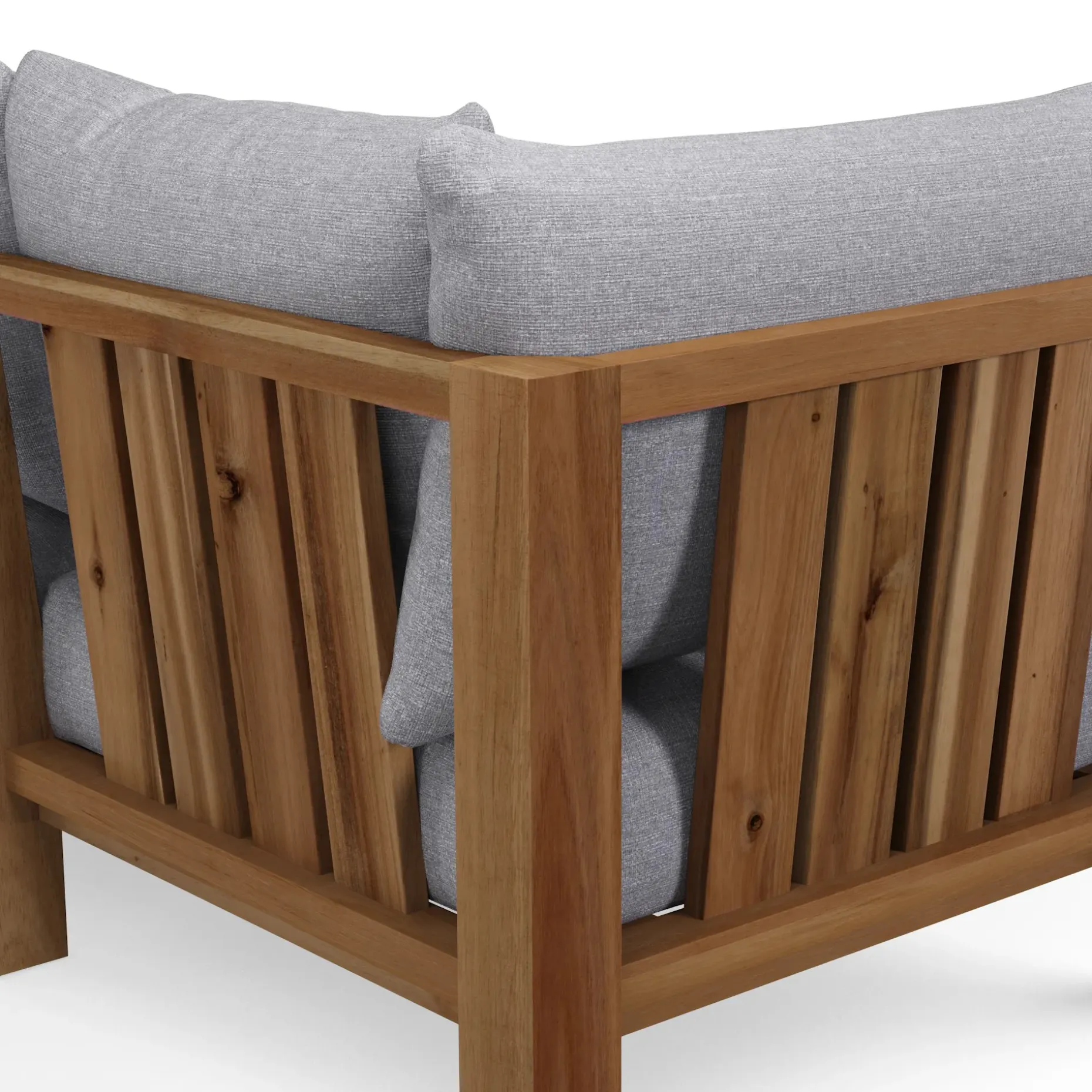 Cove 68.5" Outdoor Modular Loveseat - Basket Gray