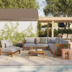 Cove 102.75" Outdoor Modular Sectional - Basket Gray