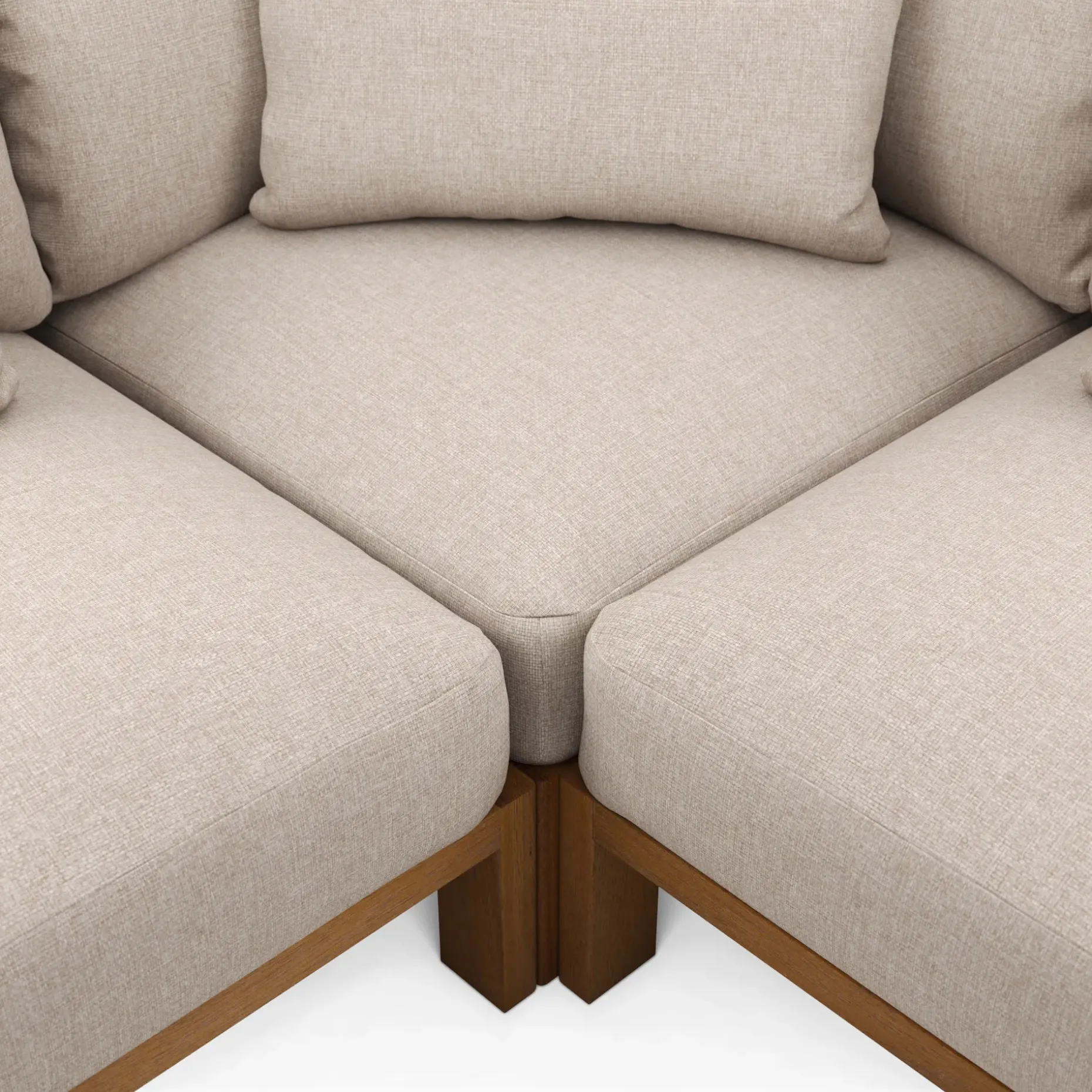 Cove 102.75" Outdoor Modular Sectional - Basket Beige