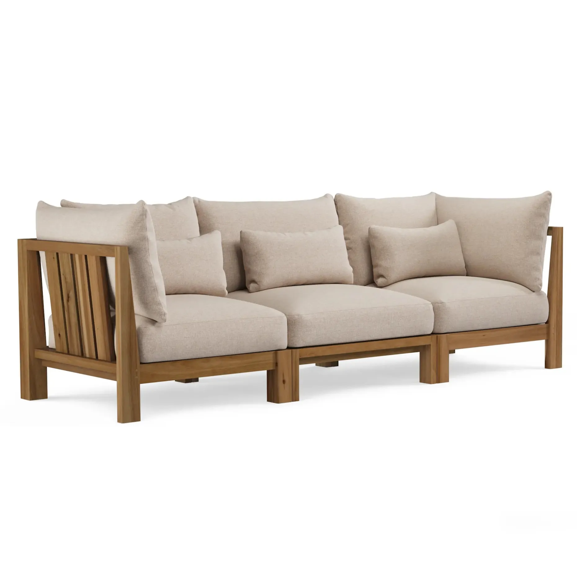 Cove 102.75" Outdoor Modular Sofa - Basket Beige