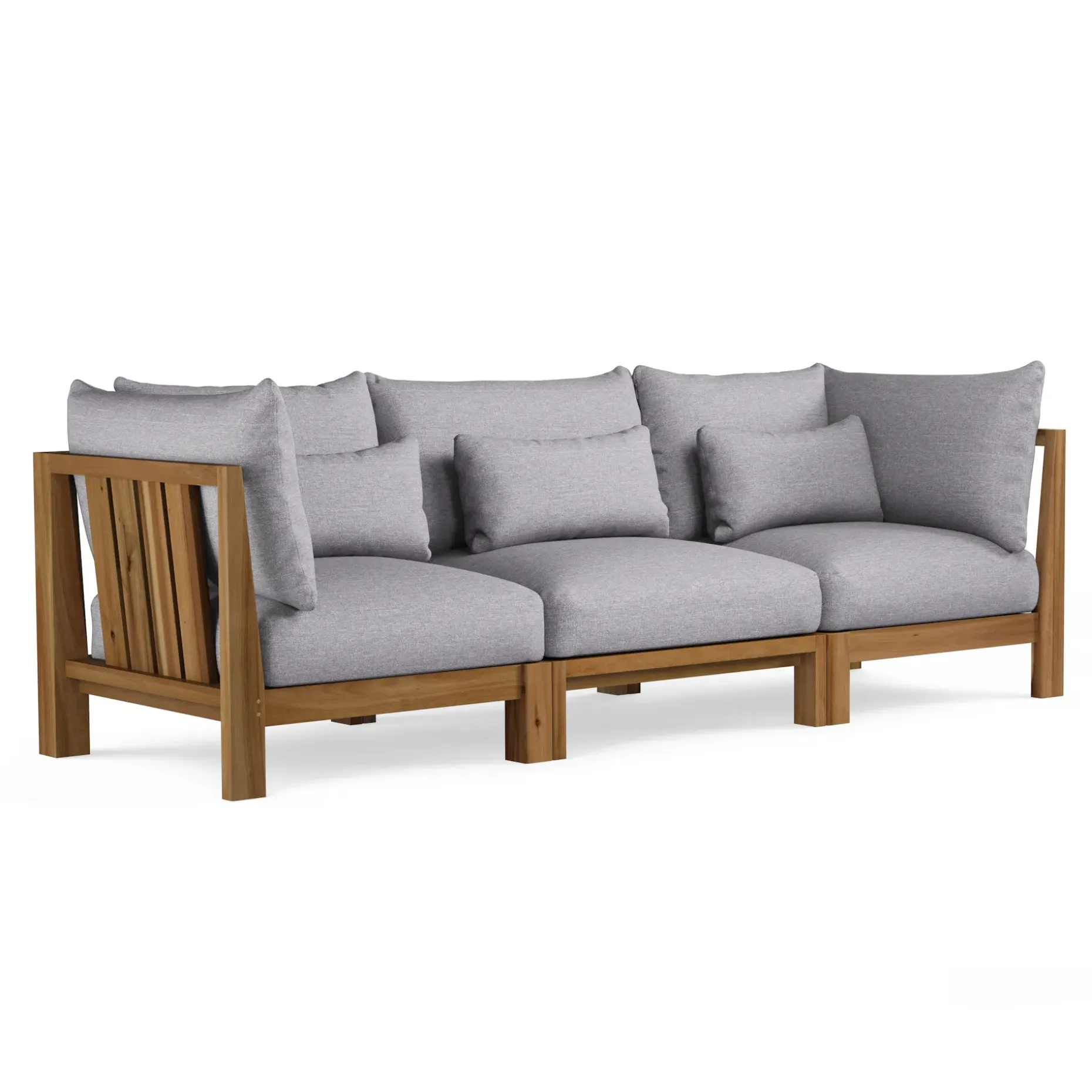 Cove 102.75" Outdoor Modular Sofa - Basket Gray