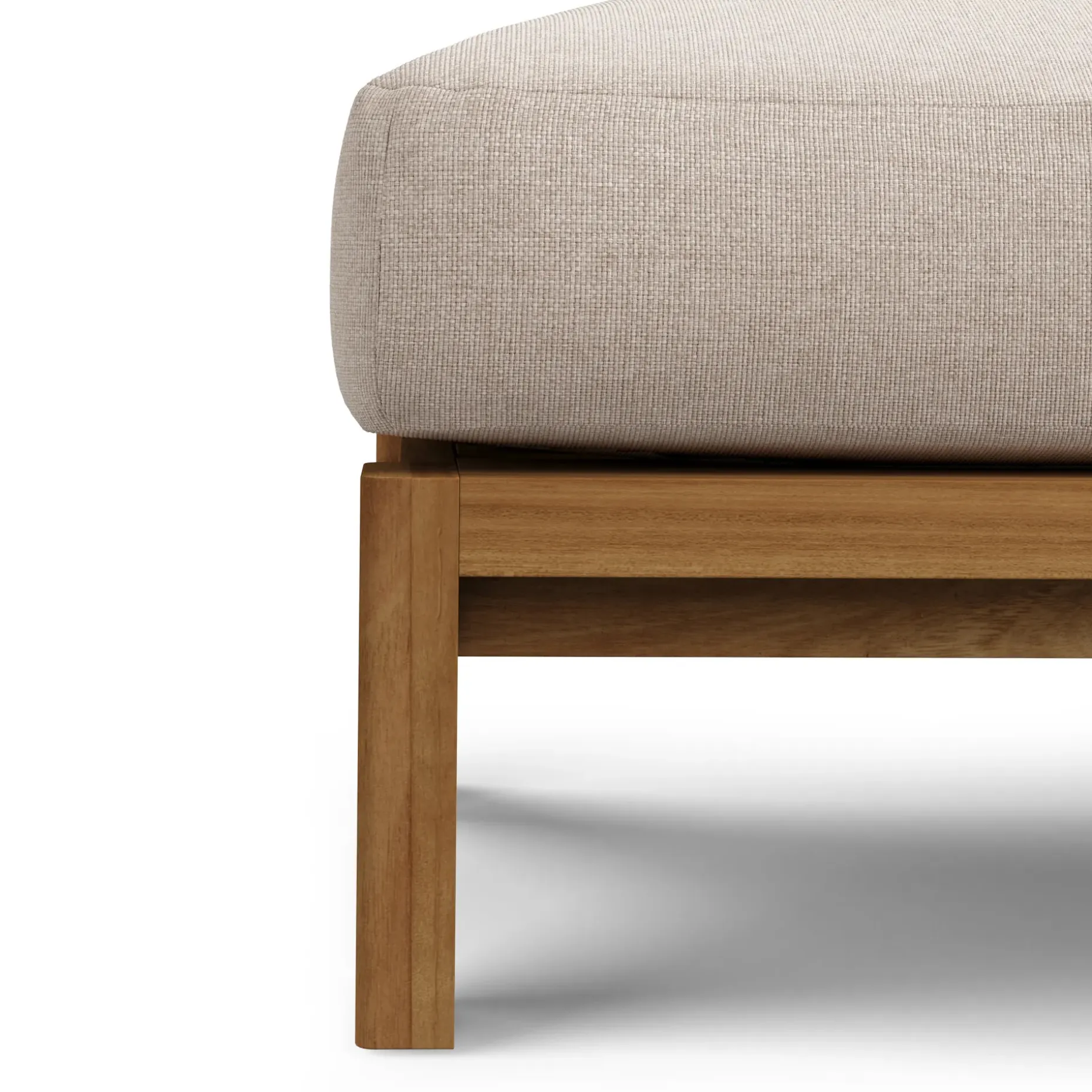 Cove 34.25" Outdoor Ottoman - Basket Beige