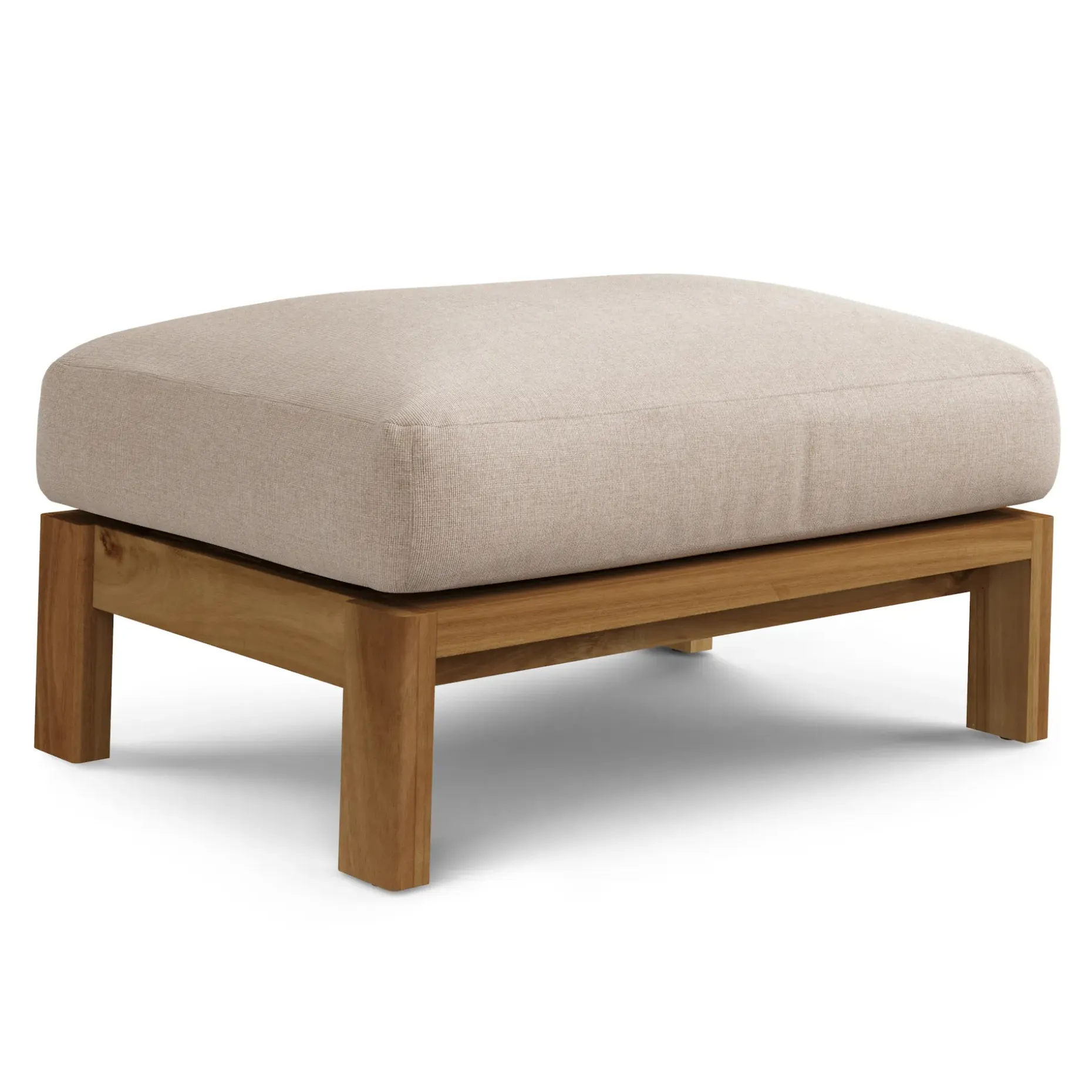 Cove 34.25" Outdoor Ottoman - Basket Beige