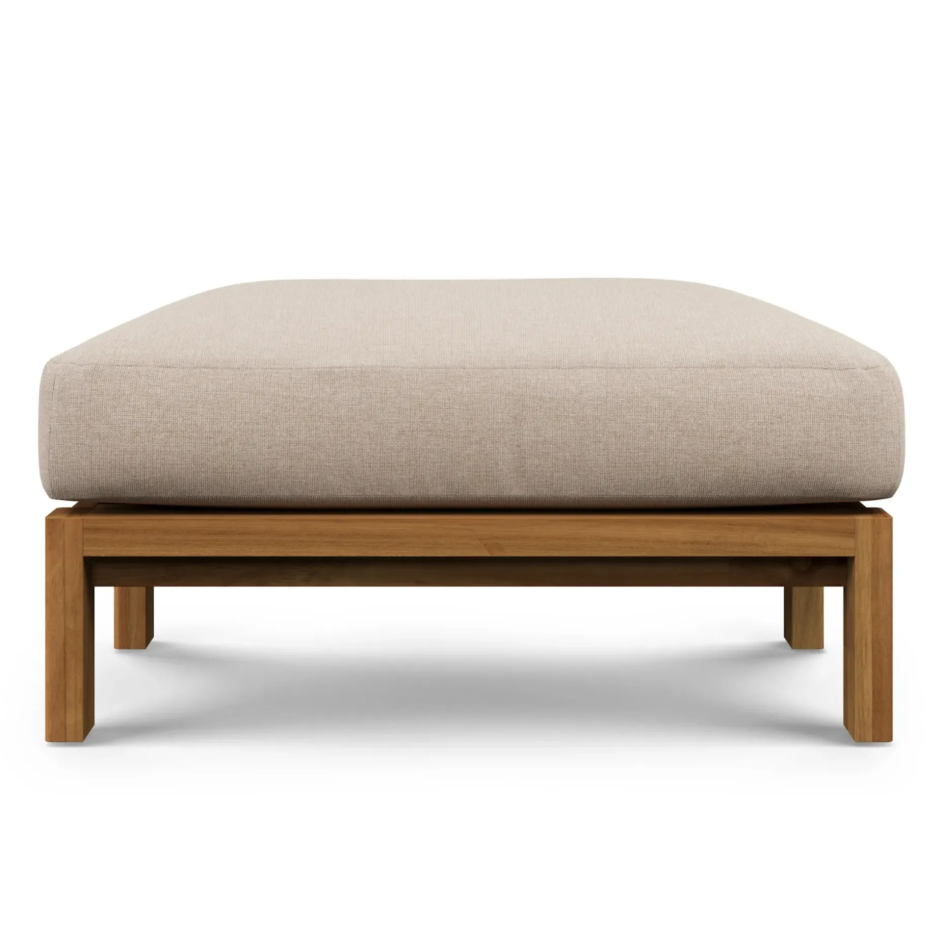Cove 34.25" Outdoor Ottoman - Basket Beige
