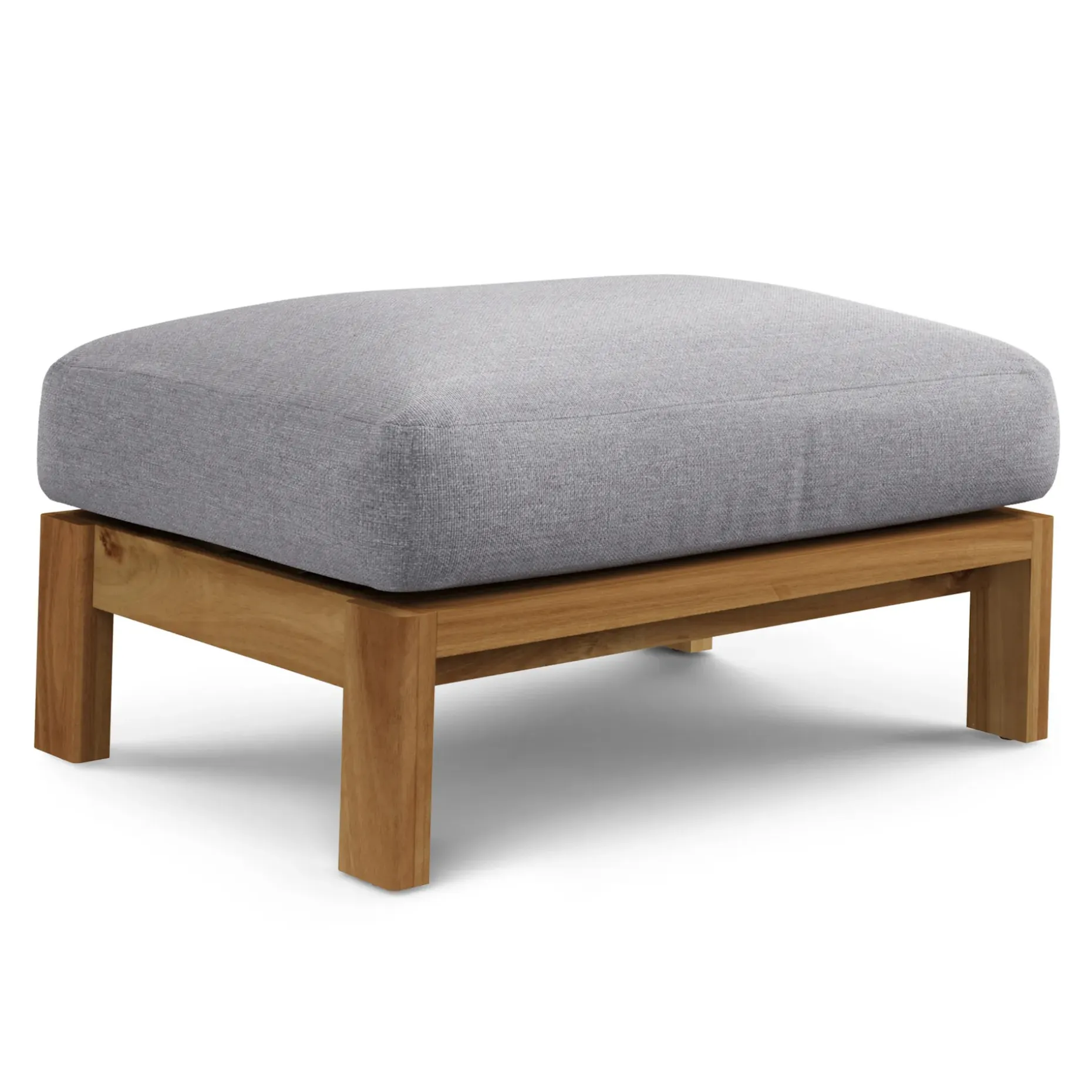 Cove 34.25" Outdoor Ottoman - Basket Gray