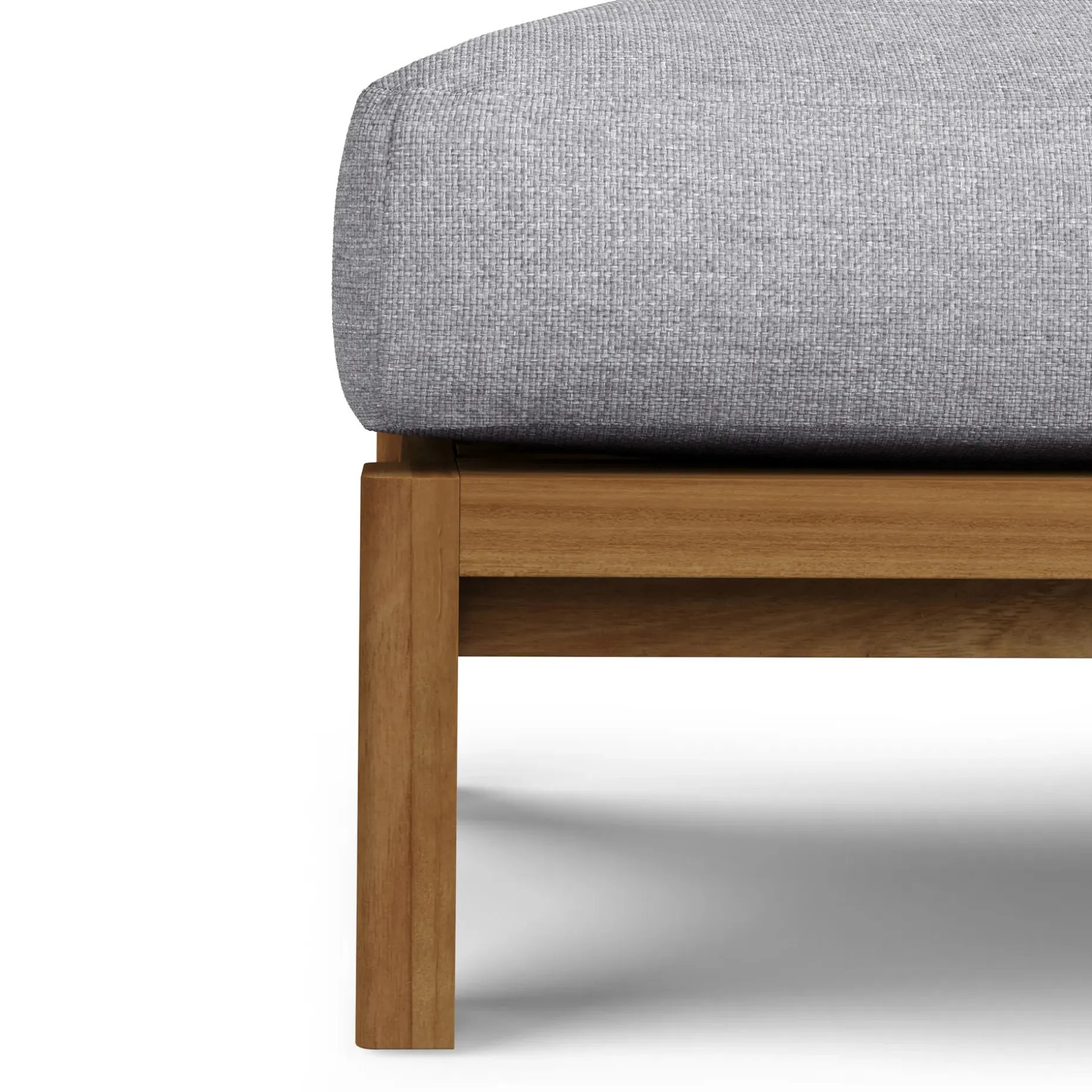 Cove 34.25" Outdoor Ottoman - Basket Gray