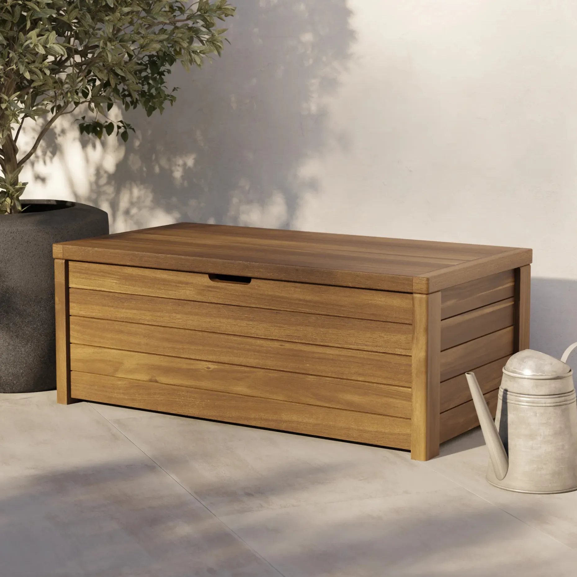 Cove 47" Outdoor Storage Trunk - Acacia