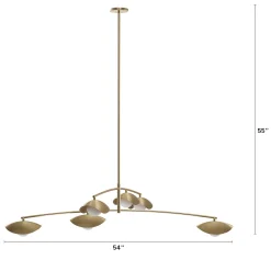 Coy Chandelier - Brass