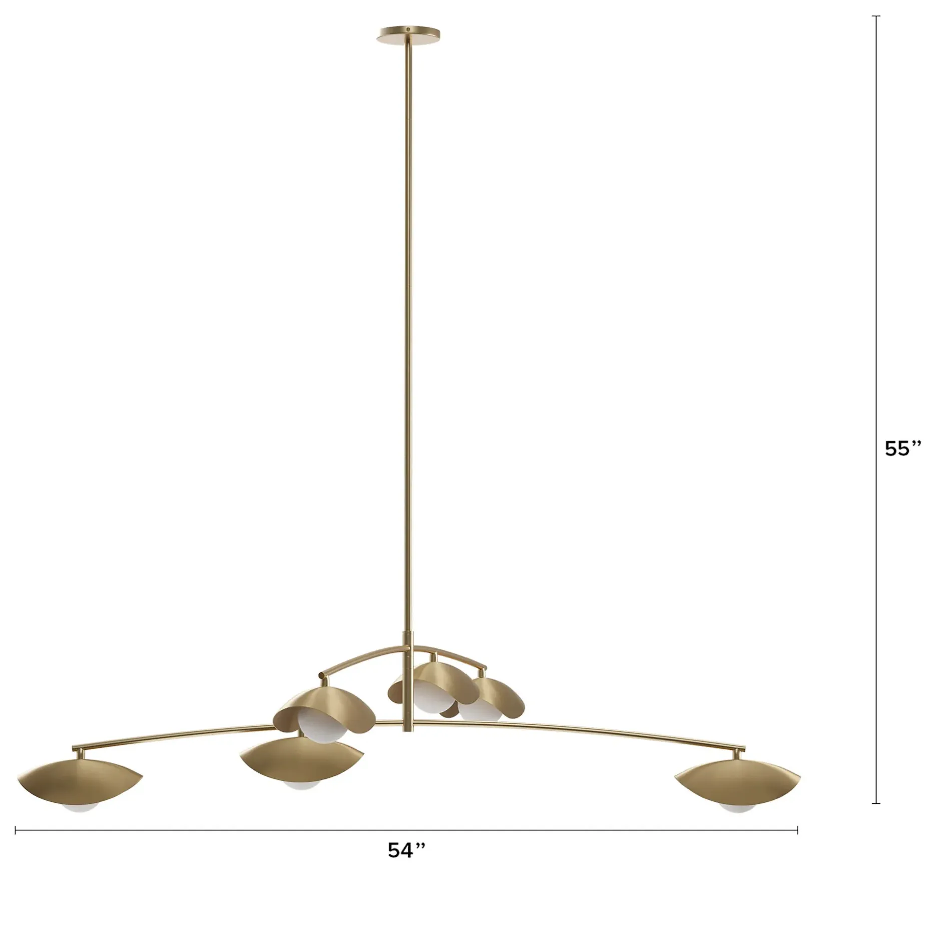 Coy Chandelier - Brass