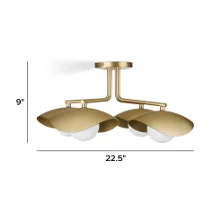 Coy Flushmount Ceiling Light - Brass