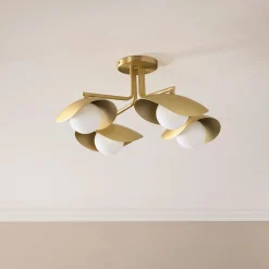 Coy Flushmount Ceiling Light - Brass