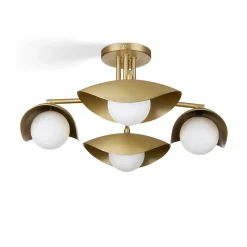 Coy Flushmount Ceiling Light - Brass