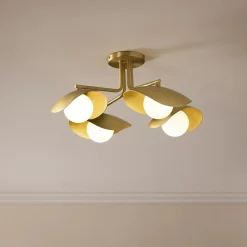 Coy Flushmount Ceiling Light - Brass