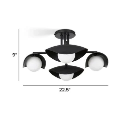 Coy Flushmount Ceiling Light - Black
