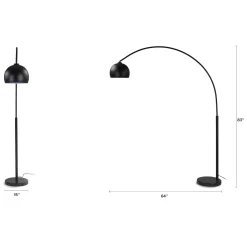 Crescent Floor Lamp - Black