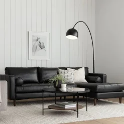Crescent Floor Lamp - Black