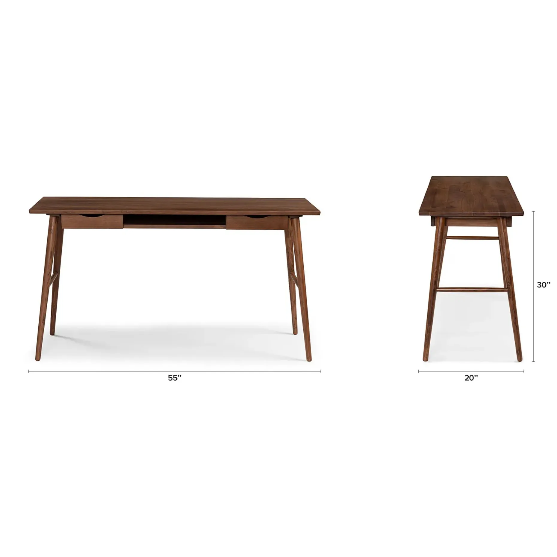 Culla 55" Desk - Walnut