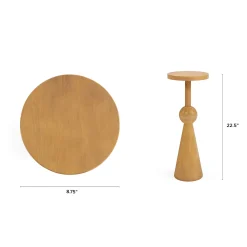 Dahlia Drinks Table - Natural Oak