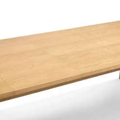 Dako 76.75" - 116" Extendable Dining Table - Natural Oak