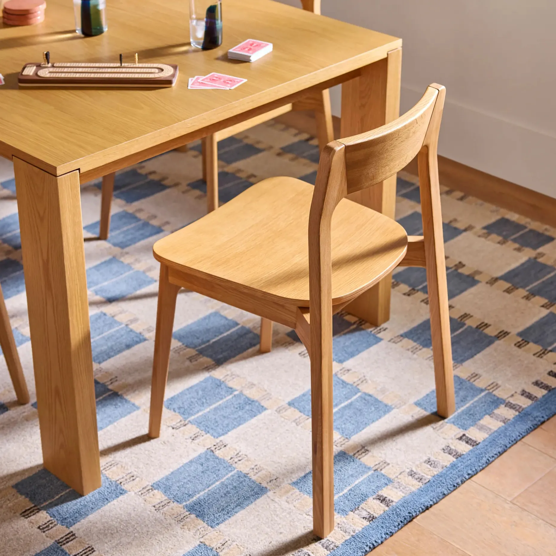 Dako 76.75" - 116" Extendable Dining Table - Natural Oak