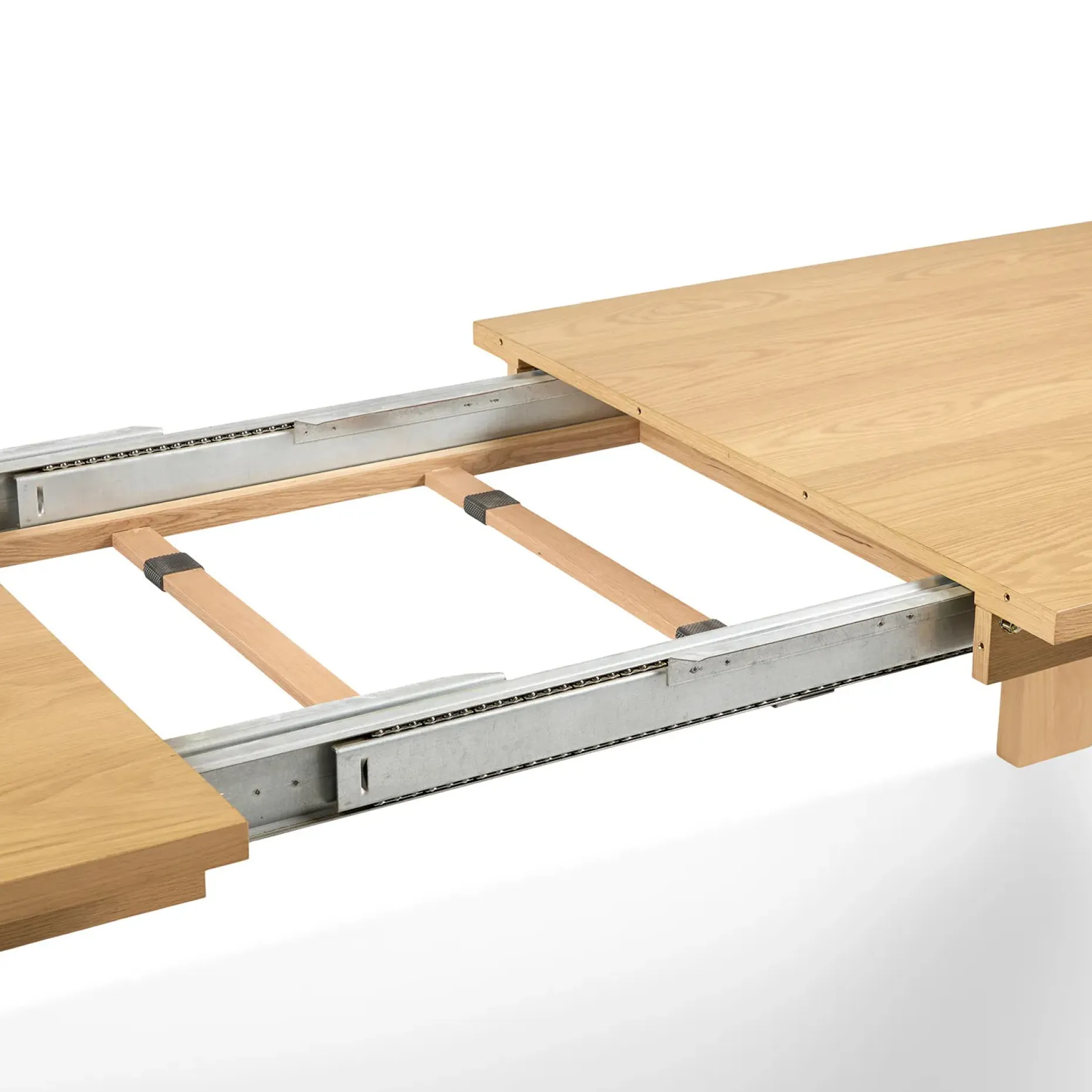 Dako 76.75" - 116" Extendable Dining Table - Natural Oak